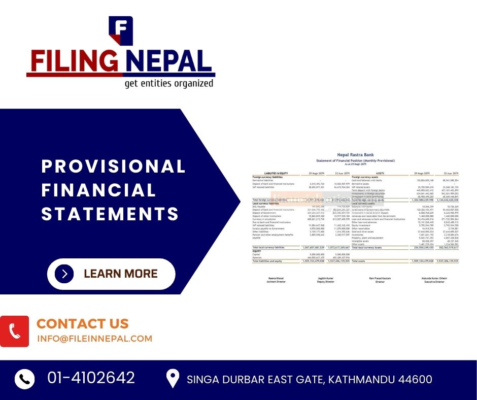 Provisional Financial Statements